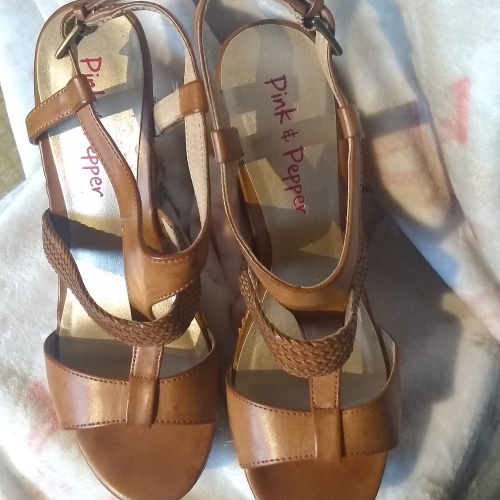 Pink and Pepper platform wedges